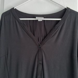 Ava & Viv black long sleeve blouse sz 1X